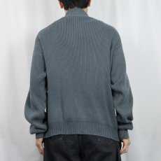 画像3: L.L.Bean コットンニットジップジャケット L  (3)