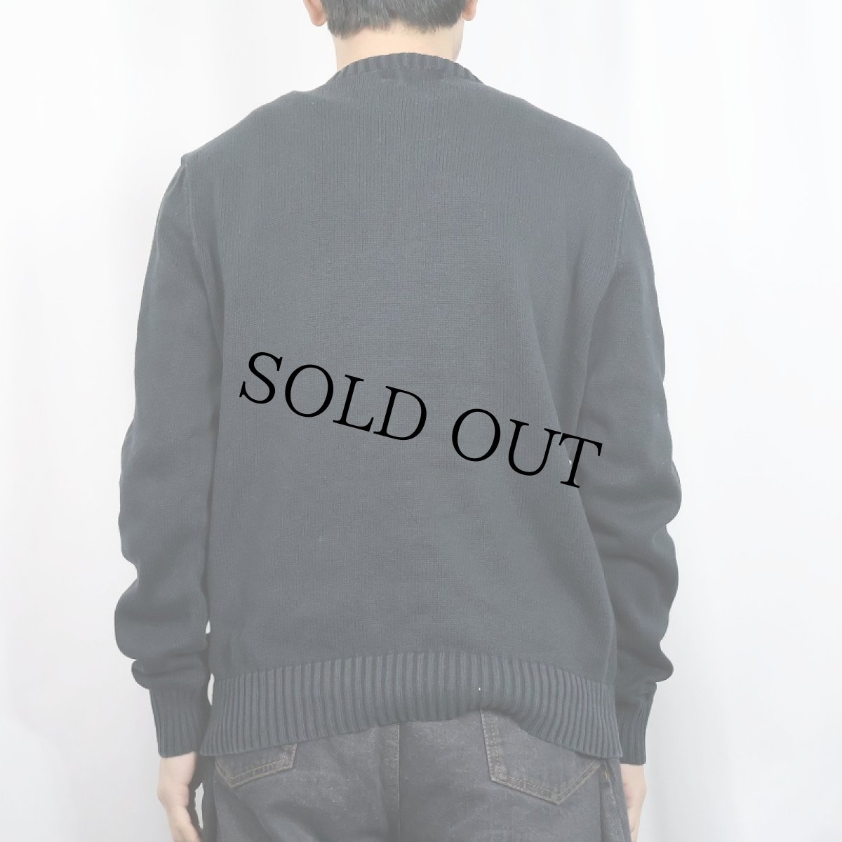 画像3: POLO Ralph Lauren ロゴ刺繍 コットンニットセーター BLACK S (3)