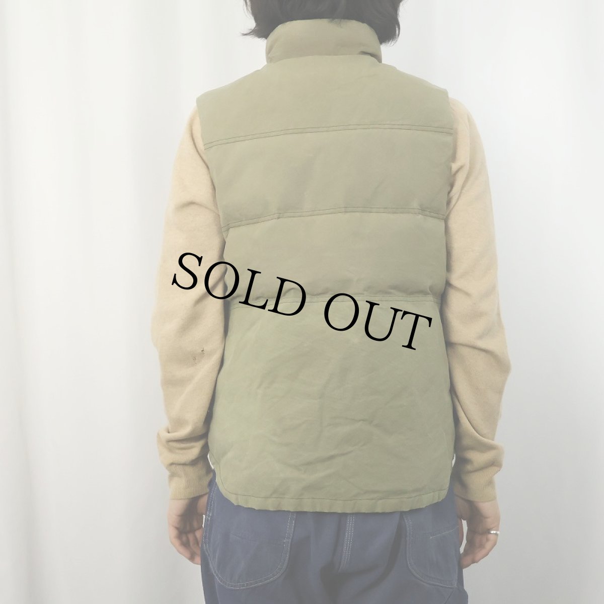 画像3: FILSON CANADA製 オイルドコットン ダウンベスト S (3)