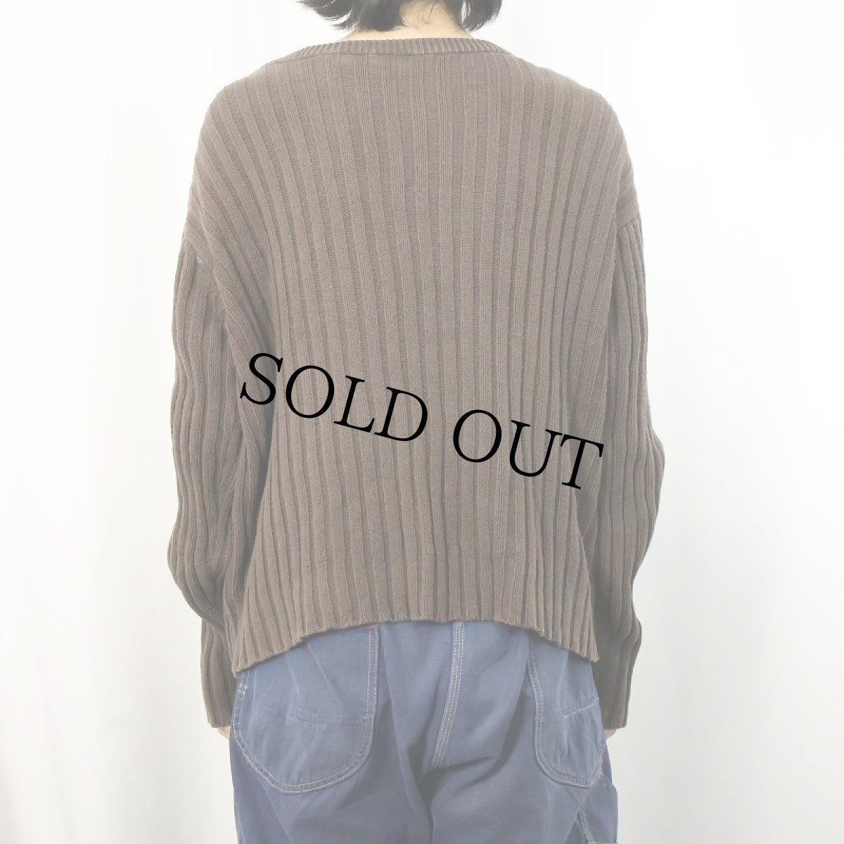 画像3: Dockers ショルダーボタン コットンニットセーター L (3)