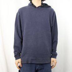 画像2: Eddie Bauer 無地スウェットフーディー NAVY S (2)