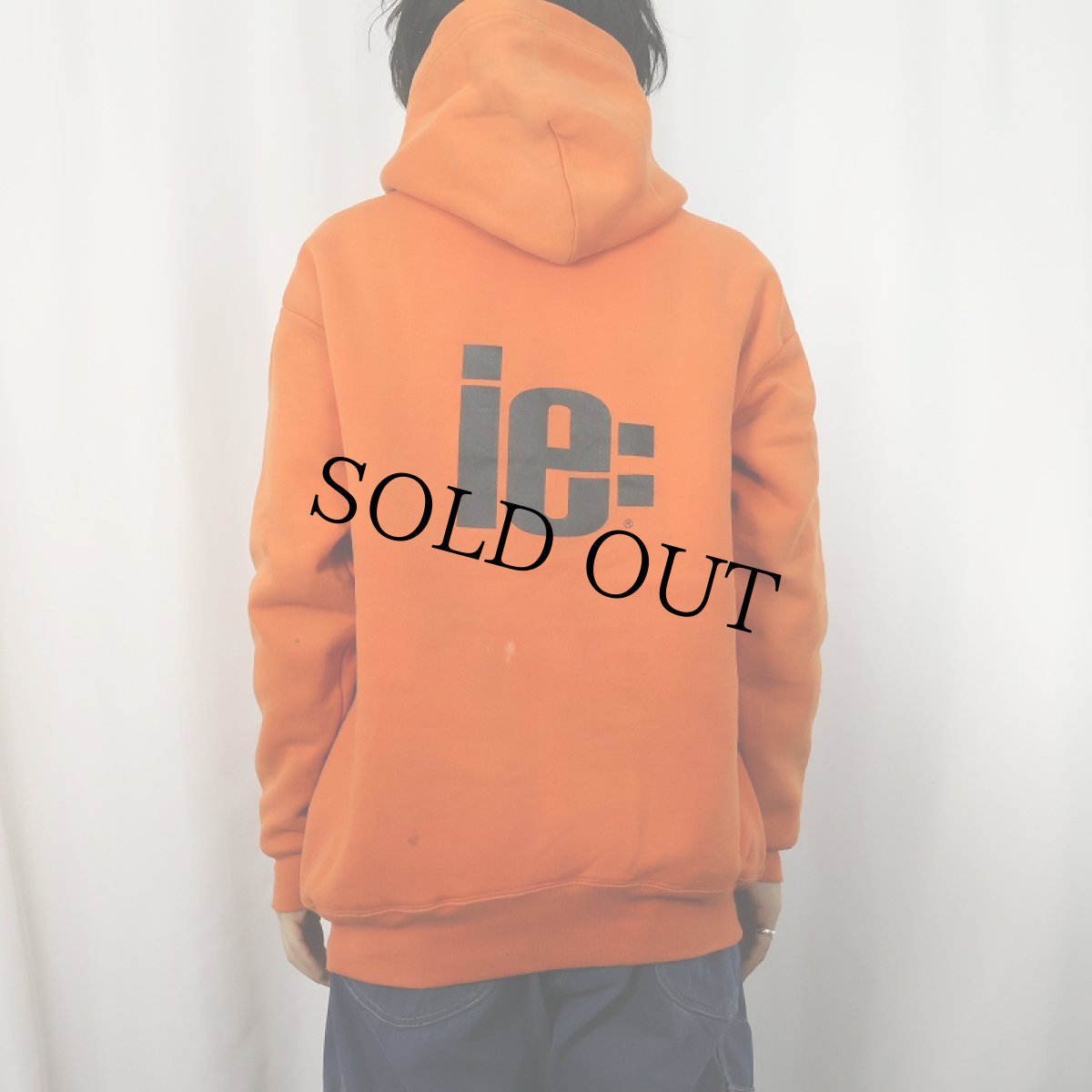 画像4: 90's AMERICA'S FINEST USA製 "ie" ダブルフェイス プリントスウェットフーディー L (4)