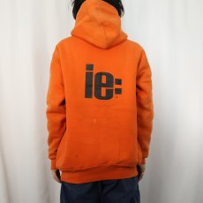 画像4: 90's AMERICA'S FINEST USA製 "ie" ダブルフェイス プリントスウェットフーディー L (4)