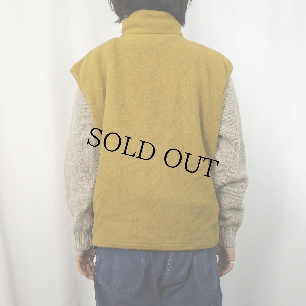 画像3: 90's EMS "POLARTEC" ロゴ刺繡 フリースベスト L (3)