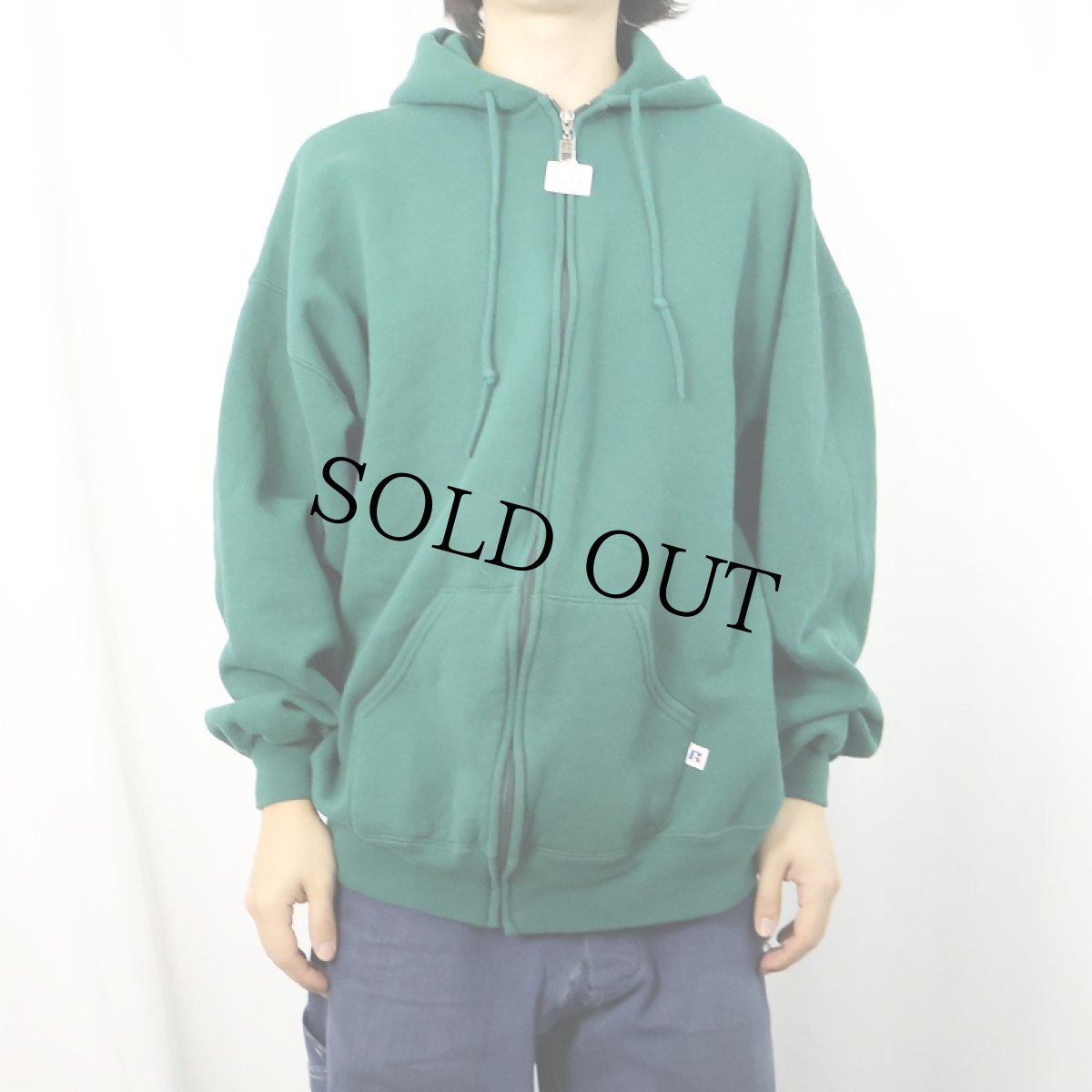 画像2: 90's RUSSELL ATHLETIC USA製 スウェットジップパーカー XXL  (2)