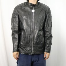 画像2: 70's Brimaco CANADA製 シングルライダースジャケット BLACK SIZE40 (2)