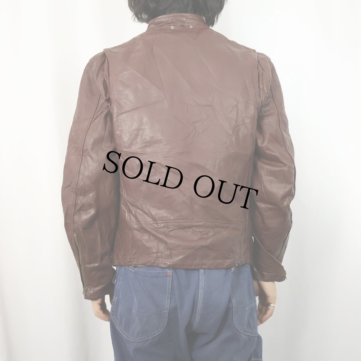 画像3: 70〜80's UNKNOWN ボアライナー シングルライダースジャケット SIZE42 (3)