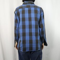 画像3: 90's ST JOHN'S BAY USA製 バッファローチェック柄 ヘビーネルシャツ L (3)