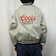 画像4: 70〜80's King Louie USA製 "Coors Light" 刺繡入り ナイロンスタジャン L (4)