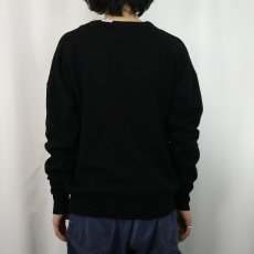 画像3: 90's GAP Vネック ラムウールニットセーター BLACK LM (3)