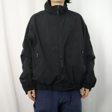 画像2: 90's Eddie Bauer 裏フリース ナイロンジップジャケット BLACK XL (2)