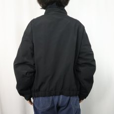 画像3: 90's Eddie Bauer 裏フリース ナイロンジップジャケット BLACK XL (3)