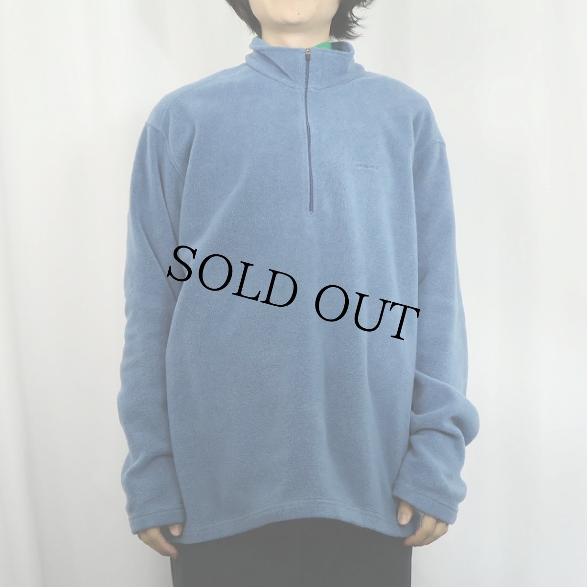 画像2: Patagonia "capilene" ロゴ刺繍 ハーフジップフリースジャケット XL (2)