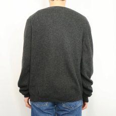 画像3: Stafford Vネック カシミアニットセーター CHARCOALGRAY L (3)