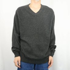 画像2: Allen Solly Vネック カシミアニットセーター CHARCOALGRAY (2)