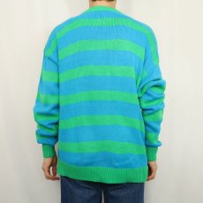 画像3: 90's MICKEY&CO. MICKEY MOUSE ボーダー柄 アクリルニットセーター (3)