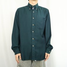 画像2: 70's PENDLETON USA製 "Country Traditionals" ヘリンボーン織り ウールボタンダウンシャツ M (2)
