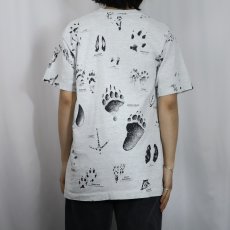 画像3: 90's USA製 "SHORE ACRES RESORT" 足跡プリントTシャツ L (3)