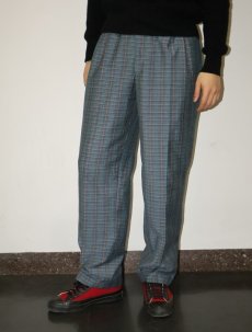 画像1: 70's チェック柄 2タックスラックス W36 (1)