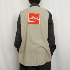 画像4: 70's Unitog USA製 "Coca-Cola" ワッペン付き ストライプ柄ワークシャツ　SIZE16-16 1/2  (4)
