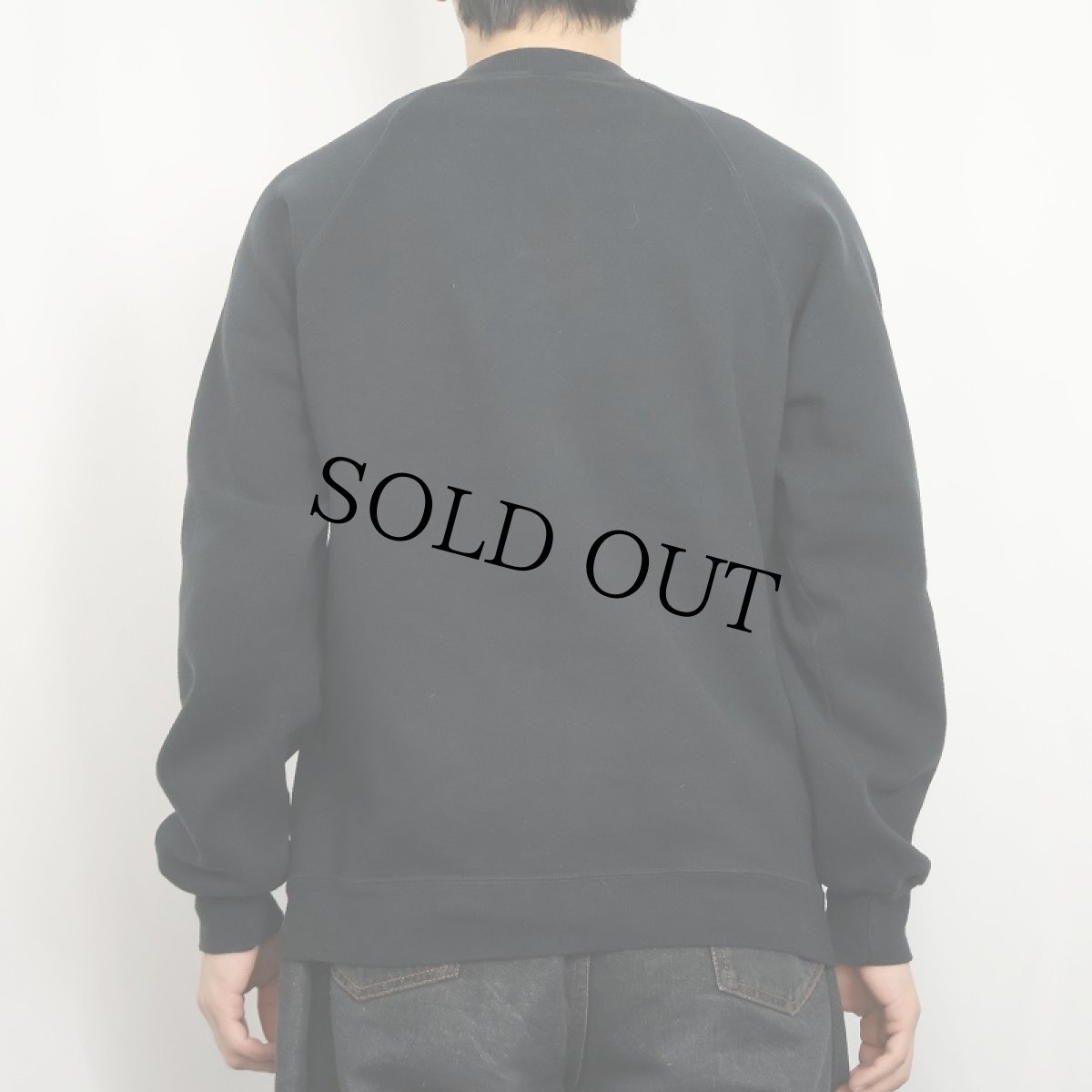 画像3: 80〜90's JERZEES BY RUSSELL USA製 無地ラグランスウェット BLACK L (3)