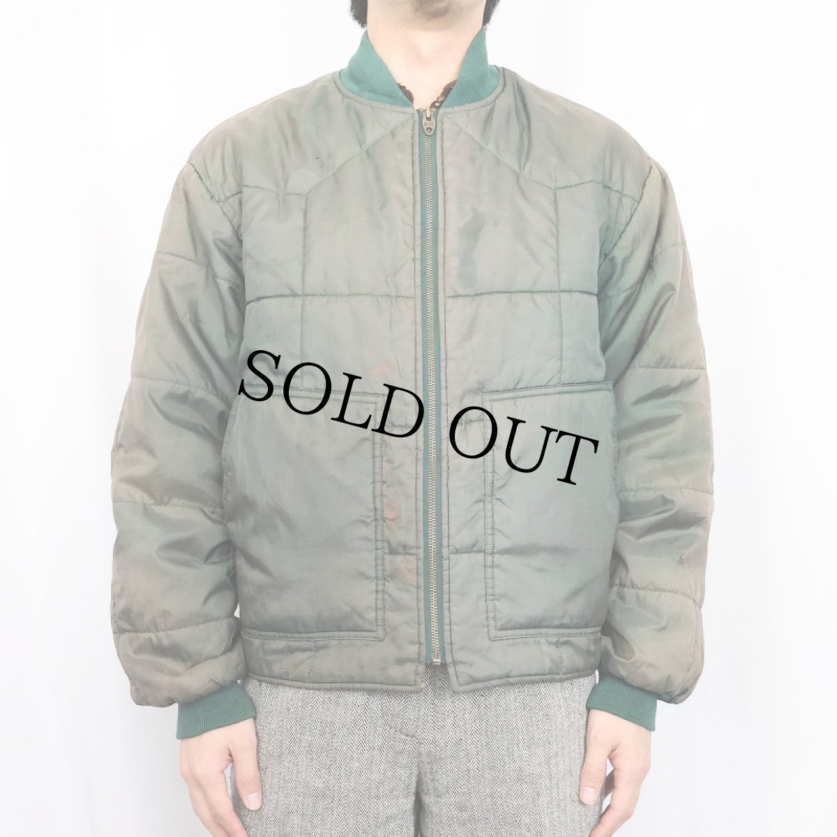 画像2: 90's GAP キルティングジャケット S (2)