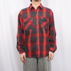 画像2: 80's DAKOTA by FIVE BROTHER USA製 チェック柄 ヘビーネルシャツ L (2)