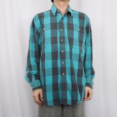 画像2: 90's ST.JOHN'S BAY バッファローチェック柄 ヘビーネルシャツ XL (2)
