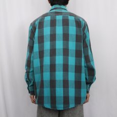 画像3: 90's ST.JOHN'S BAY バッファローチェック柄 ヘビーネルシャツ XL (3)