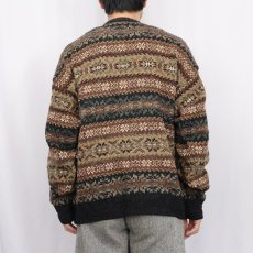 画像3: 80〜90's L.L.Bean SCOTLAND製 フェアアイル柄 ウールニットセーター M (3)