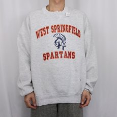 画像2: 90's RUSSELL ATHLETIC USA製 "WEST SPRINGFIELD SPARTANS" 前V プリントスウェット XL (2)
