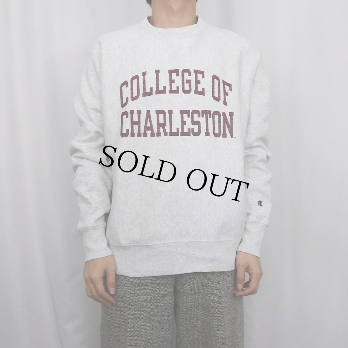 画像2: Champion REVERSE WEAVE "COLLEGE OF CHARLESTON" プリントスウェット M (2)