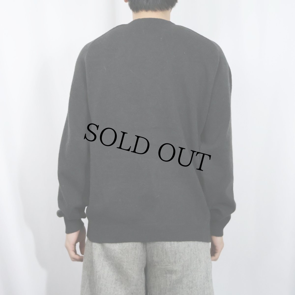 画像3: 60〜70's PURITAN ネップ混 ラムウールカーディガン M (3)