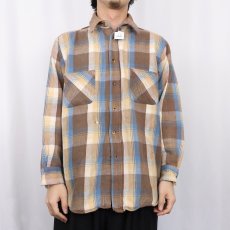 画像2: 80〜90's OUTDOOR EXCHANGE チェック柄 ヘビーネルシャツ L (2)