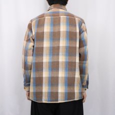 画像3: 80〜90's OUTDOOR EXCHANGE チェック柄 ヘビーネルシャツ L (3)