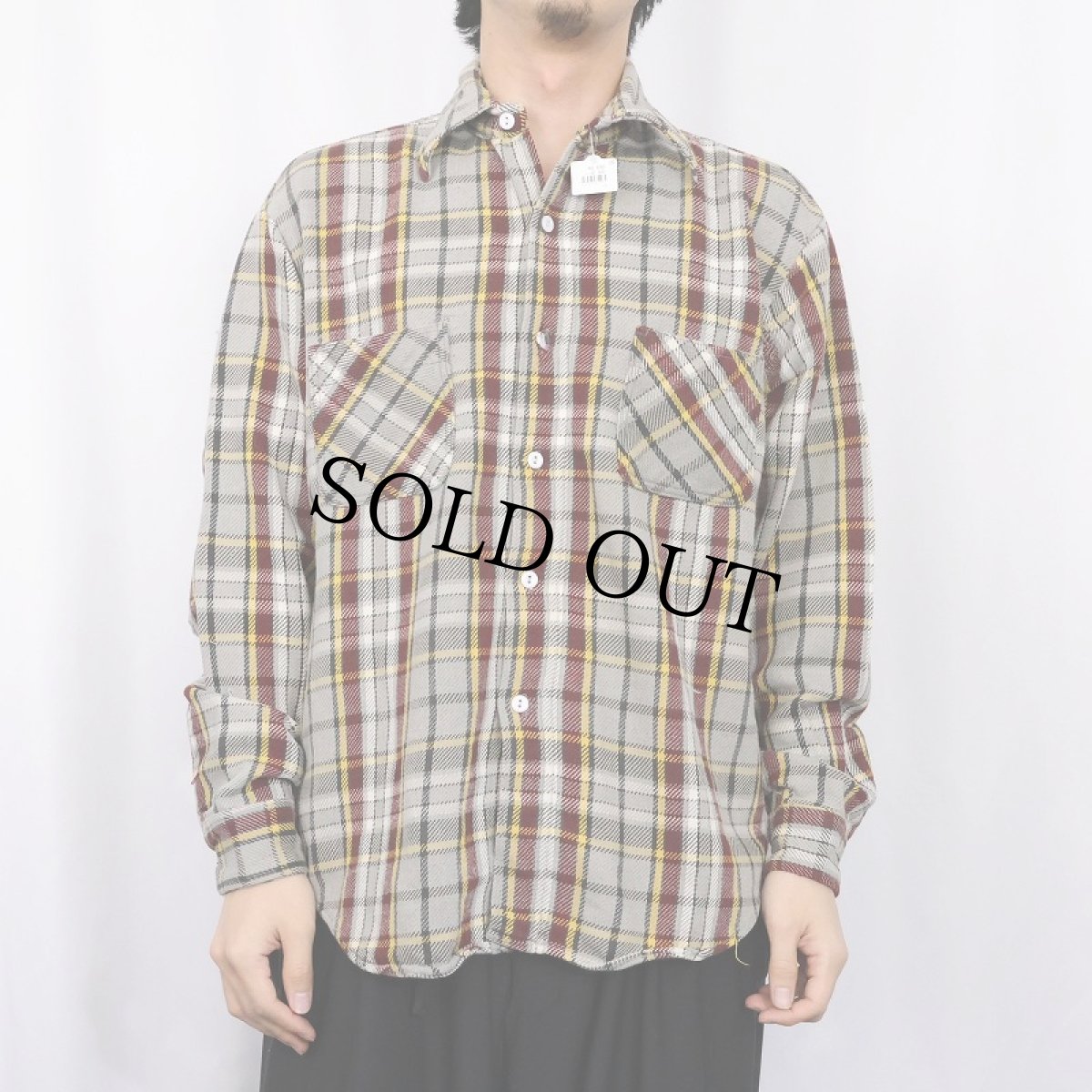 画像2: 〜80's チェック柄 ヘビーネルシャツ  (2)