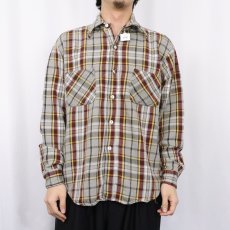 画像2: 〜80's チェック柄 ヘビーネルシャツ  (2)