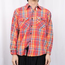 画像2: 〜80's チェック柄 ヘビーネルシャツ  (2)