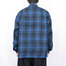 画像3: 70's PENDLETON USA製 チェック柄 ウールオープンカラーシャツ XL  (3)