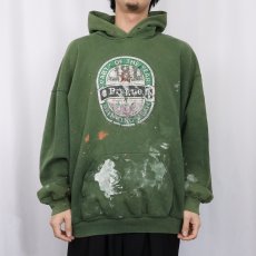 画像2: "Prague" ペンキペイント プリントスウェットフーディー XXL (2)