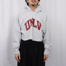 画像2: 80's Champion REVERSE WEAVE トリコタグ USA製 "UNLV" カットオフ プリントスウェットフーディー XXL (2)