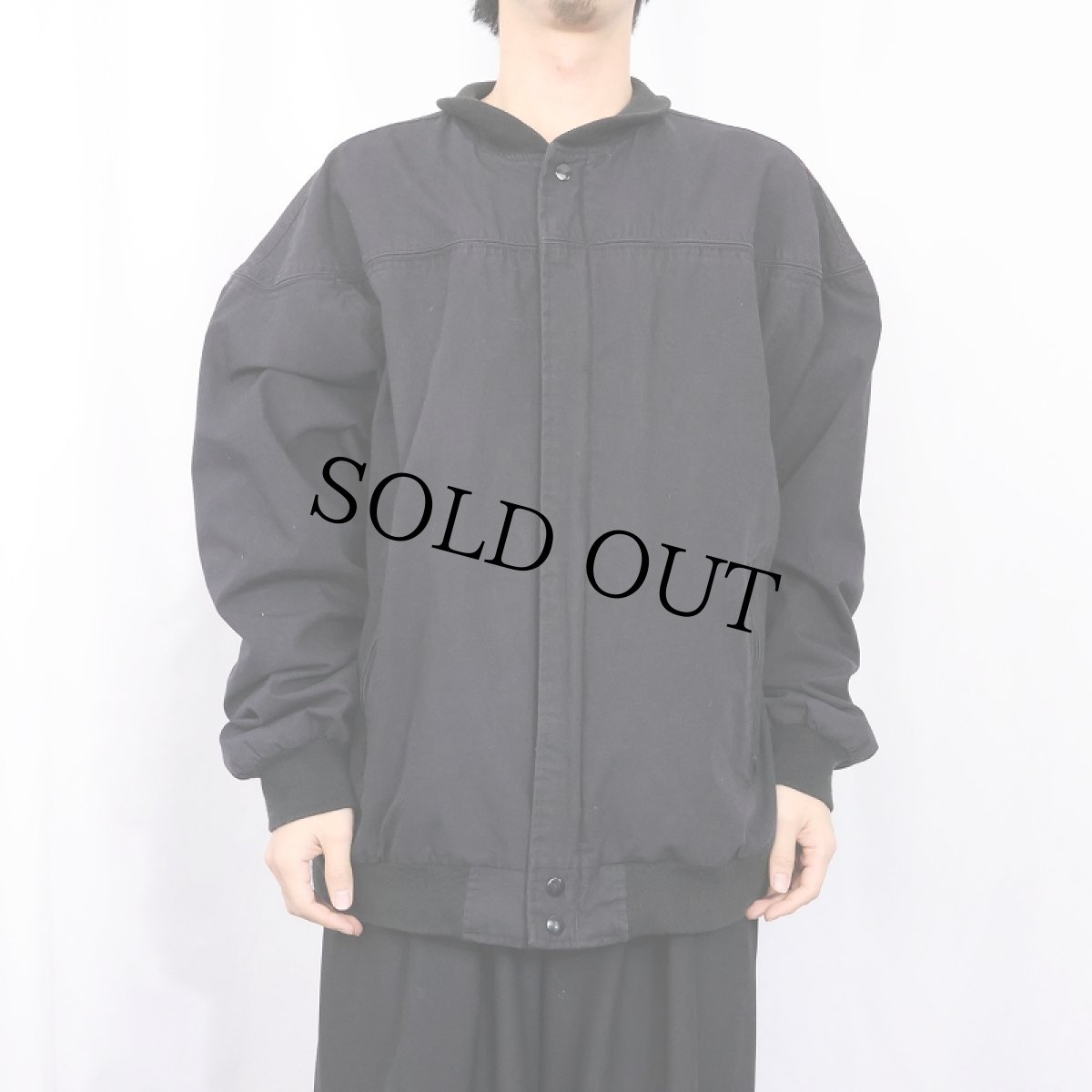 画像2: 90's〜 Arnold Palmer ダービージャケット  BLACK XL (2)