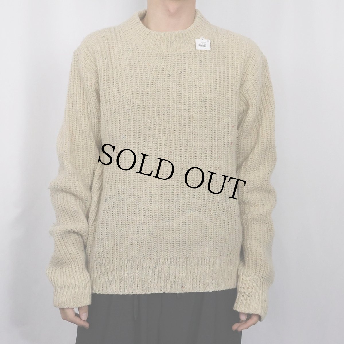 画像2: 80's BANANA REPUBLIC カラーネップ混 ウールニットセーター (2)