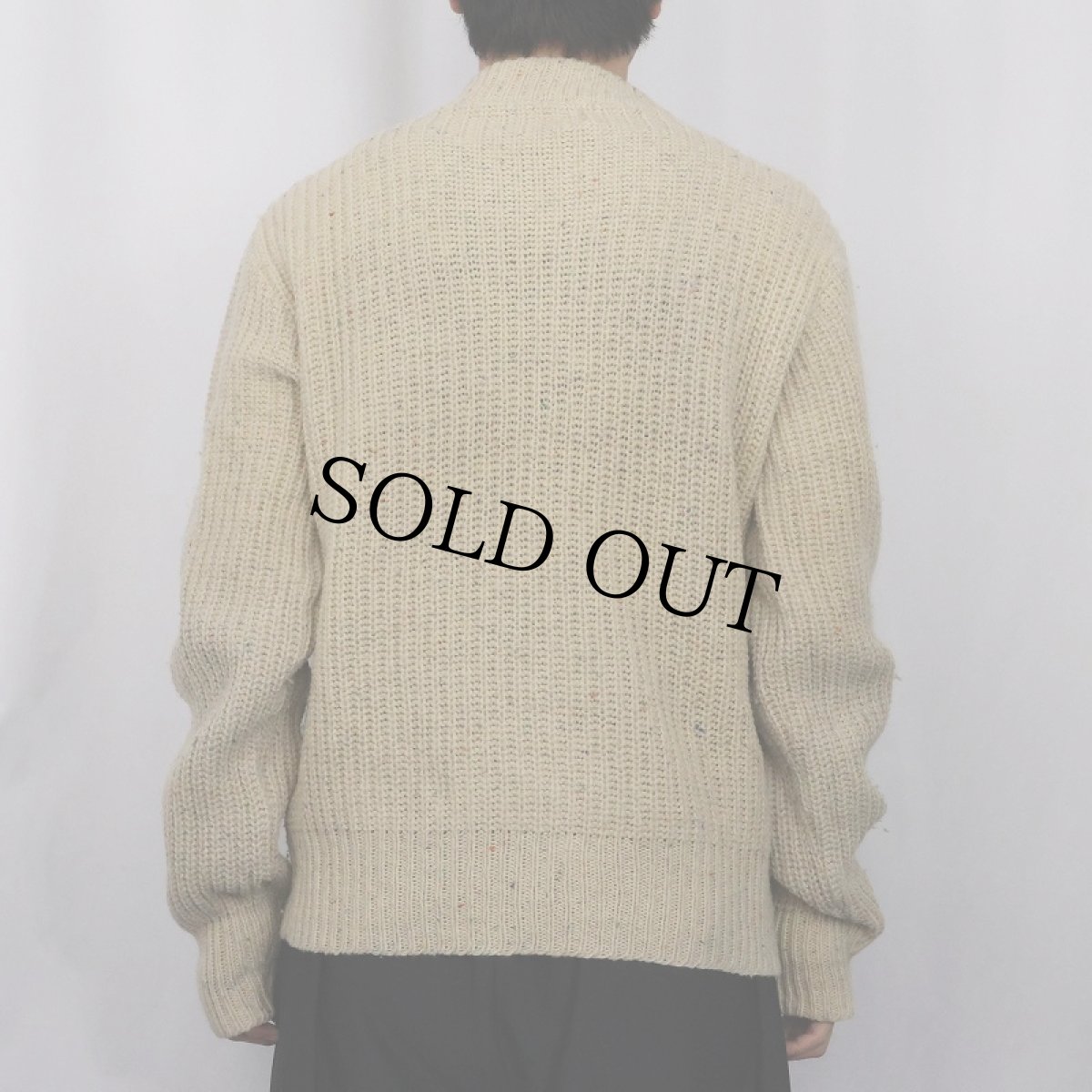 画像3: 80's BANANA REPUBLIC カラーネップ混 ウールニットセーター (3)