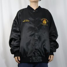 画像3: 90's West Ark USA製 "United Supreme Council 33" 刺繡入り  キルティングライナー ナイロンスタジャン BLACK 5XL (3)