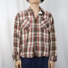 画像2: 70's Sears チェック柄 ヘビーネルシャツ (2)