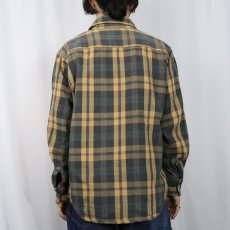 画像3: 60〜70's Golden Key チェック柄 ヘビーネルシャツ L (3)