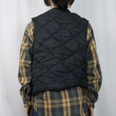 画像3: 70〜80's 裏サーマル キルティングベスト BLACK (3)