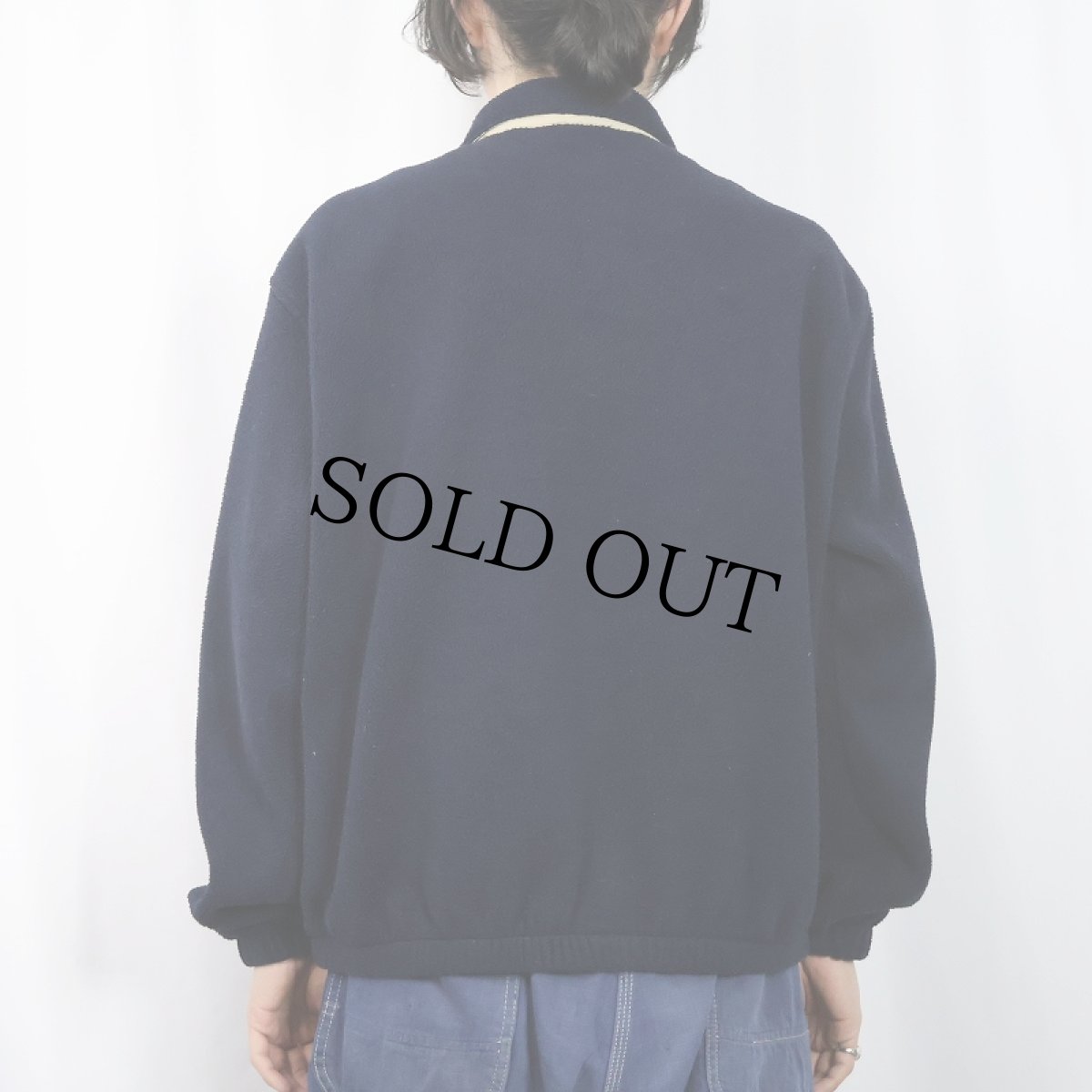 画像3: POLO Ralph Lauren "POLARTEC" チンスト付き フリーススイングトップ NAVY L (3)