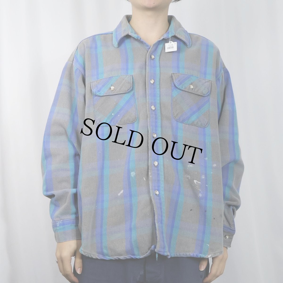 画像2: 70〜80's FIVER BROTHER USA製 チェック柄 ヘビーネルシャツ 2XL  (2)